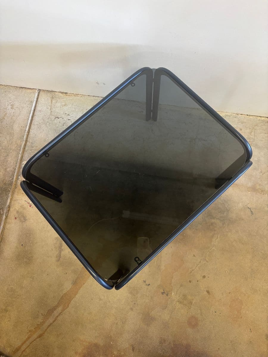 Postmodern 70s coffee or side table - midnight blue photo 3