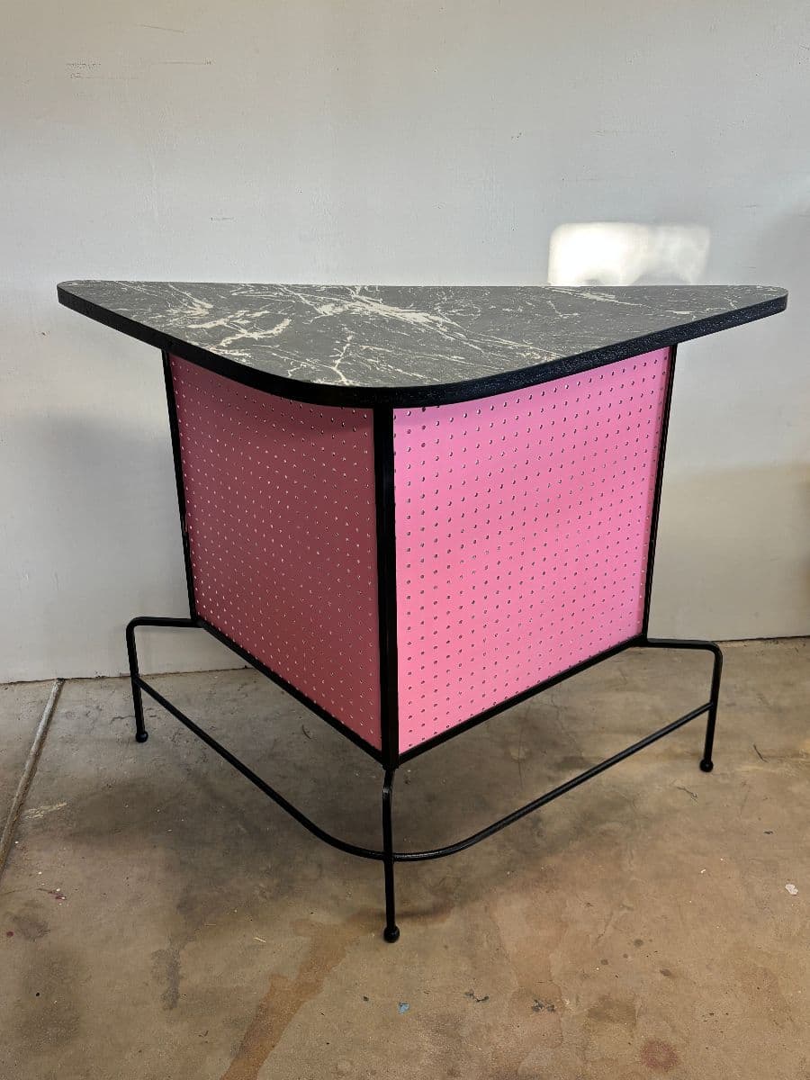 Vintage midcentury bar with Memphis style vibes