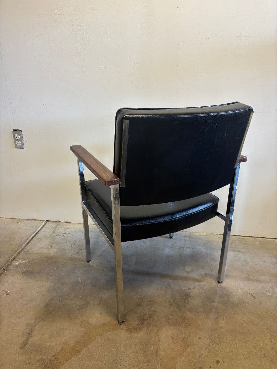 Midcentury chrome and walnut chair by Corry Jamestown photo 2