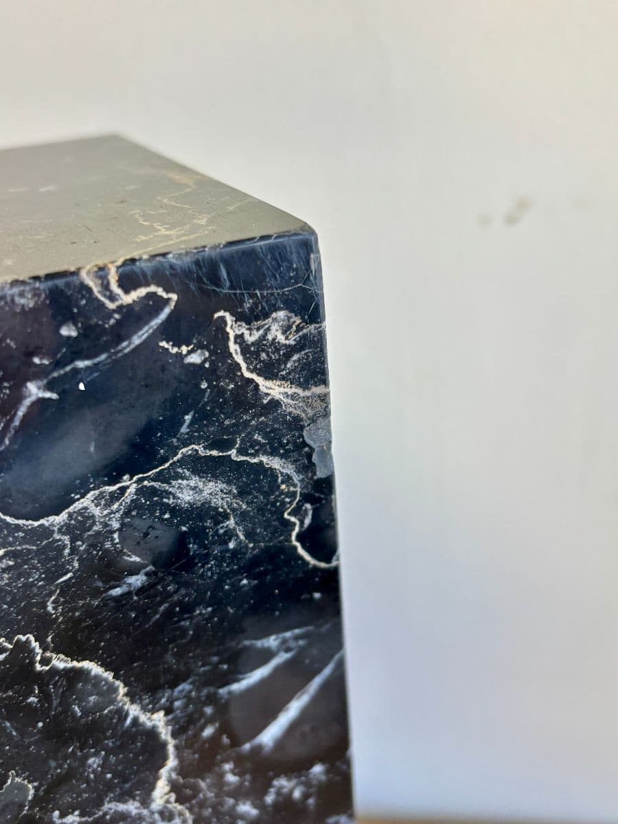 Van Nessen 60s solid black marble table lamp photo 4